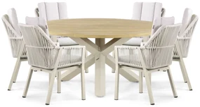 Tuinset 6 personen 160 cm Aluminium/rope Taupe Lifestyle Garden Furniture Verona/Rockville