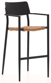 + 10% kassakorting | Barkruk tuin | Bellagio Cino | Wicker (vlechtwerk) | Zwart | Tuinstoel | Stapelbaar | Kees Smit Tuinmeubelen