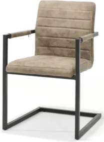 Eetkamerstoel - Apollo II - stof Bull lederlook taupe