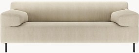 Ribfluwelen bank freistil180 (2-zits), naturel grijs/zwart, B 202 cm