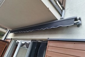 Grijze terraszonwering 350 x 250 cm Garden Point