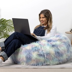 Cloudy Faux Fur Zitzak - Multicolour