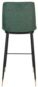 Hoge Barstoel Van Stof Groen