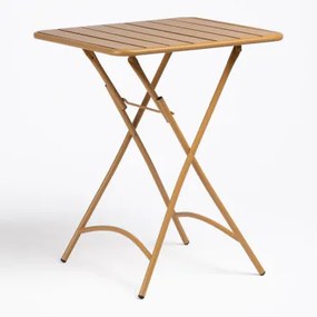Vierkante Keukentafel 60x60 Cm Opvouwbaar In Staal Janti Mosterd - Sklum