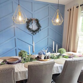 Industriële hanglamp goud draad - Carcass