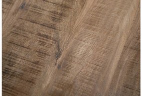 Goossens Salontafel Zida Xl rond, hout mango bruin, urban industrieel, 73 x 44 x 73 cm