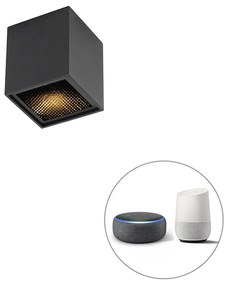 Smart Design Spot / Opbouwspot / Plafondspot zwart incl. WiFi GU10 - Qubo Honey Design GU10 vierkant Binnenverlichting Lamp