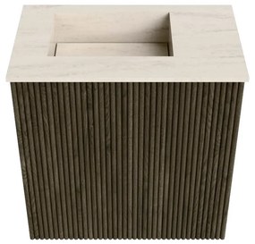 Mondiaz Joya DLux 40cm toiletmeubel shadow met wastafel faye links 1 kraangat meli