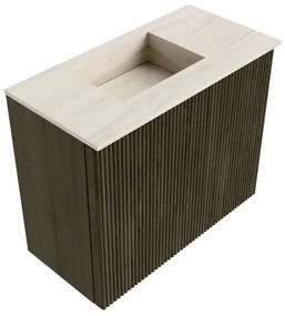 Mondiaz Joya DLux 50cm toiletmeubel shadow met wastafel faye links zonder kraangat meli