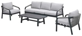 Garden Impressions Tarera loungeset 4-delig - donker grijs
