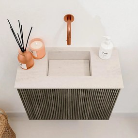 Mondiaz Joya DLux 50cm toiletmeubel shadow met wastafel faye midden zonder kraangat meli