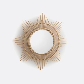 Bolle spiegel in rotan zonvormigø45 Nogu