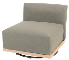 4 Seasons Outdoor Yara draaibare loungestoel met frame van RVS en geborsteld teak * Sale *    houtkleur weerbestendig