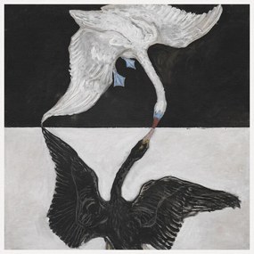 Kunstreproductie The Swan No.1 (Black & White) - Hilma af Klint