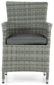 Tuinset 4 personen 85 cm Wicker Grijs Domani Furniture Miami/Venustas