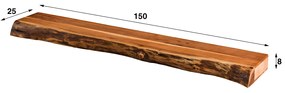 Boomstam Wandplank 150 Cm - 150x25x8cm.