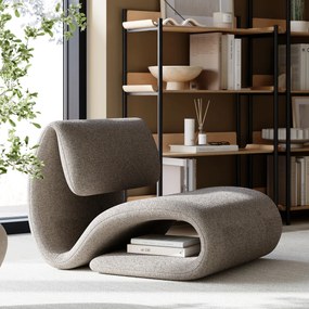 Dan-Form Dubna Design Lounge Stoel Boucle Pebble Earth