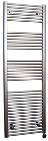 Sanicare elektrische design radiator 60x172cm inox-look met thermostaat rechts chroom