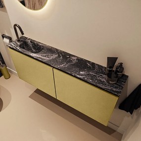 Mondiaz Ture DLux toiletmeubel 120cm oro met wastafel lava links met kraangat