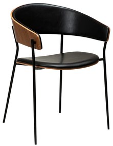 Dan-Form Crib Eetkamerstoel Gebogen Walnoot