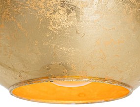 Design tafellamp zwart met goud glas - Bert Design E27 Binnenverlichting Lamp