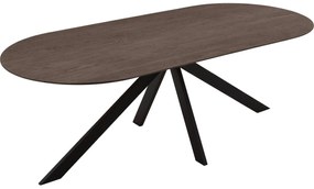 Goossens Excellent Eettafel Uniek, Semi rond 220 x 100 cm