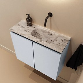 Mondiaz Ture DLux toiletmeubel 60cm clay met wastafel glace rechts zonder kraangat