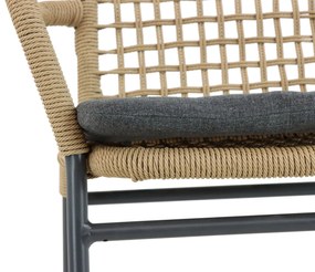 Tuinset 4 personen 160 cm Aluminium/rope Taupe Lifestyle Garden Furniture Catalone/Tavano