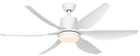 Plafondventilator met lamp wit 137cm incl. LED dimbaar met afstandsbediening - Tak Modern rond Binnenverlichting Lamp