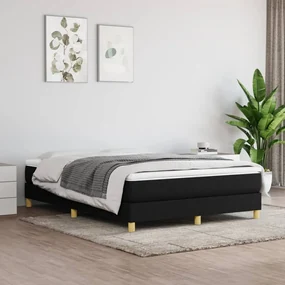 vidaXL Boxspringframe stof zwart 140x200 cm