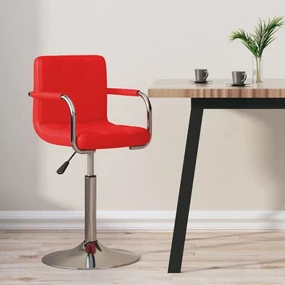 vidaXL Barkruk kunstleer rood