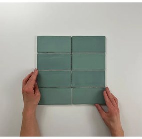 Cifre Ceramica Atlas wandtegel - 7.5x15cm - 8.5mm - Rechthoek - Groen mat SW07311171-4