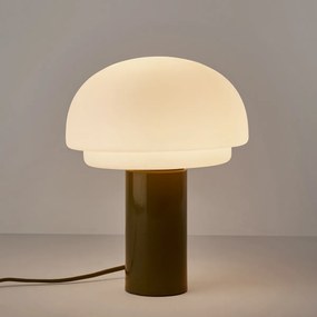 Lamp van opaalglas en ijzer H27,5 Agathilda