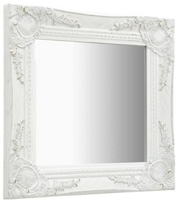 vidaXL Wandspiegel barok stijl 40x40 cm wit