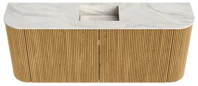 Mondiaz Joya DLux 105cm toiletmeubel ronding links/rechts oak met wastafel faye midden zonder kraangat ostra