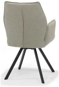 Eetkamerstoel - Tina - stof Teddy grijs