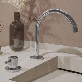 Saniclear Bond Stripes wastafelkraan 2-gats met Coldstart chroom