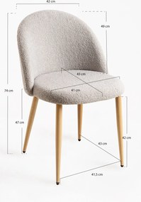 Set van 4 Vint Lammetje stoelen