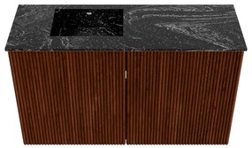 Mondiaz Joya DLux 70cm toiletmeubel ruby met wastafel faye links 1 kraangat lava