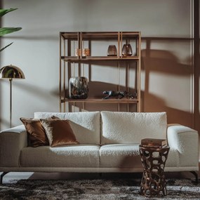 Tower Living Gouden Stellingkast Met Hout Belvedere - 120x40x200cm.