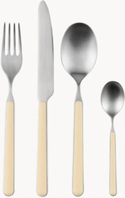 Mat geborstelde bestekset Noli, 1 persoon, 4-delig