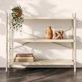 Dutchbone Iron Lage Stellingkast Beige - 126x40x96cm.