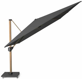Platinum Challenger zweefparasol 3x3m T2 premium teaklook frame (incl. voet + hoes) faded black