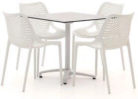 Diningset Forza | 4 personen kunststof | Tuinset stapelbaar | 5-delig | Kees Smit Tuinmeubelen