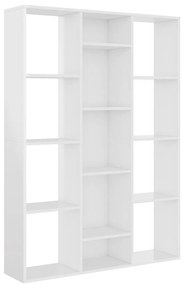 vidaXL Kamerscherm/boekenkast 100x24x140 cm bewerkt hout hoogglans wit