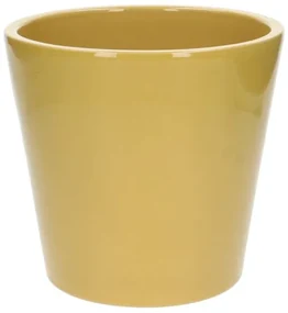 Bloempot, aardewerk, geel,Ø 20 cm