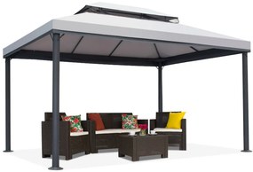 Grijs tuinpaviljoen Valencia 4x4 m Garden Point