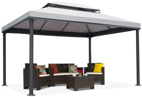 Grijs tuinpaviljoen Valencia 4x4 m Garden Point