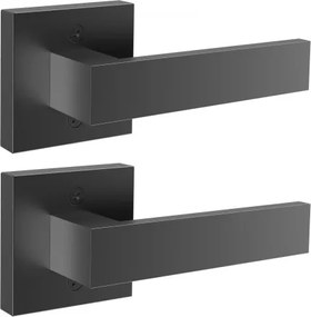 VEVOR 145 x 145 mm Dummy Deurkruk Deurbeslag, 2-delige Kastgrepen Decoratieve Deurgrepen, Deurkruk Geschikt voor Badkamerdeur Kastdeurgreep, Zwarte Meubelgrepen Stijlvol Vierkant