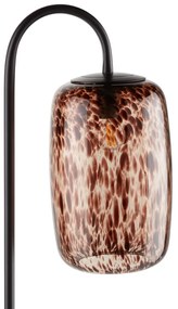 Vloerlamp in metaal en amber glas, Toleco